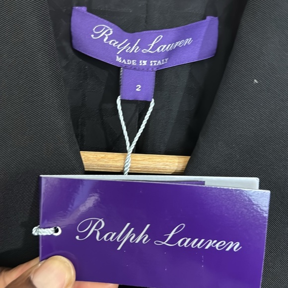 NWT Ralph Lauren Purple Label Women’s Gregory Jacquard Tuxedo Blazer size 2 Glam - Picture 8 of 11